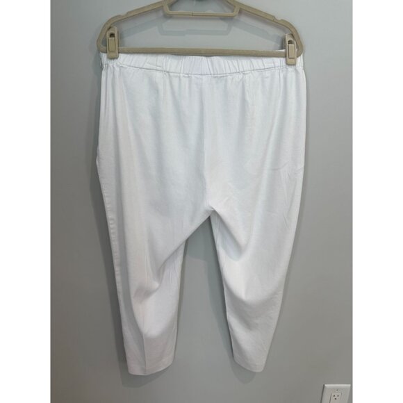 Women's J.Jill Linen Button Hem Ankle Pants, size large - Picture 4 of 13